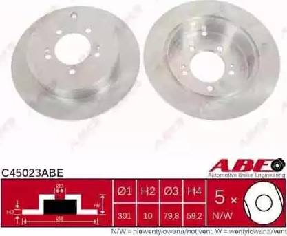 ABE C45023ABE - Tarcza hamulcowa