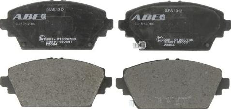 ABE C14042ABE — Zestaw klocków hamulcowych, hamulce tarczowe