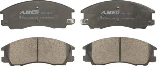 ABE C10512ABE — Zestaw klocków hamulcowych, hamulce tarczowe