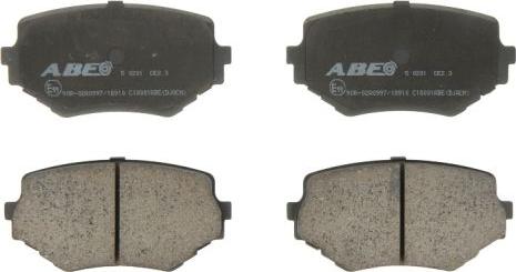 ABE C18001ABE — Zestaw klocków hamulcowych, hamulce tarczowe