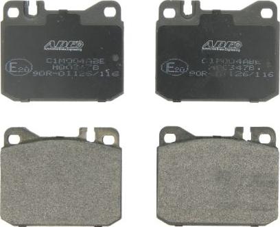 ABE C1M004ABE — Zestaw klocków hamulcowych, hamulce tarczowe