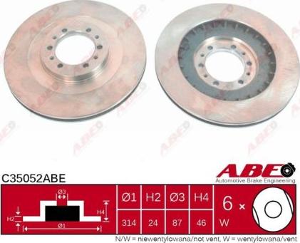 ABE C35052ABE — Tarcza hamulcowa