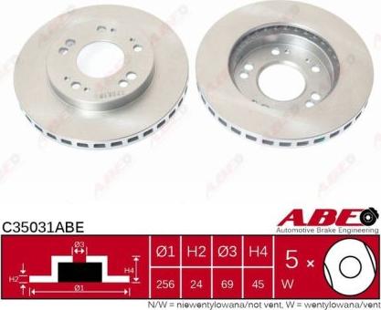 ABE C35031ABE — Tarcza hamulcowa