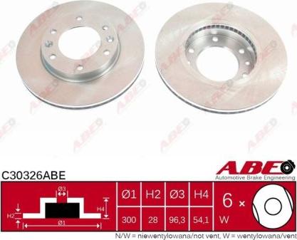 ABE C30326ABE - Tarcza hamulcowa