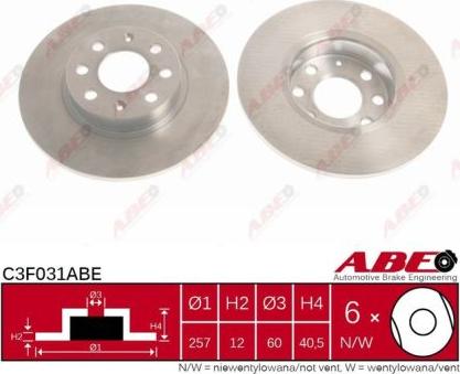 ABE C3F031ABE — Tarcza hamulcowa