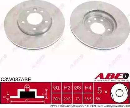 ABE C3W037ABE — Tarcza hamulcowa