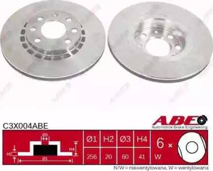 ABE C3X004ABE — Tarcza hamulcowa