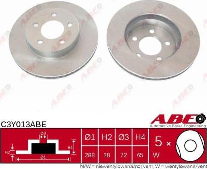 ABE C3Y013ABE — Tarcza hamulcowa