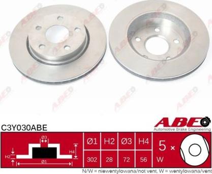 ABE C3Y030ABE — Tarcza hamulcowa