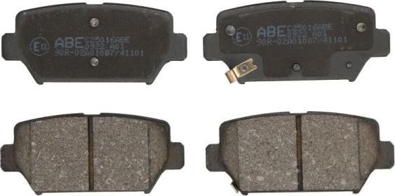 ABE C25016ABE — Zestaw klocków hamulcowych, hamulce tarczowe