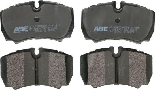 ABE C2E000ABE-P — Zestaw klocków hamulcowych, hamulce tarczowe