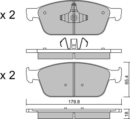QUARO QP2246 - KLOCKI HAM. FORD P. FOCUS-KUGA-TOURNEO-TRANSIT 12-