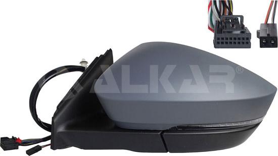 Alkar 9051771 - LUSTERKO ZEWNĘTRZNE SKODA KAROQ 07.17- LE
