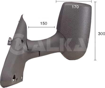 Alkar 9237960 — Lusterko zewnętrzne