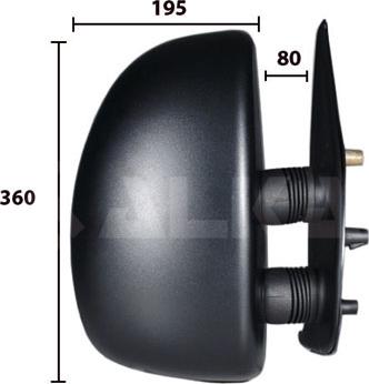 Alkar 9255961 — Lusterko zewnętrzne