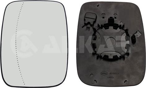 Alkar 6467083 — Szkło lusterka, lusterko zewnętrzne