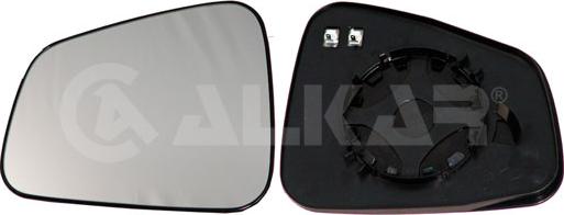 Alkar 6431446 - WKŁAD LUSTERKA OPEL MOKKA. MOKKA X 06.12-12.16 LE