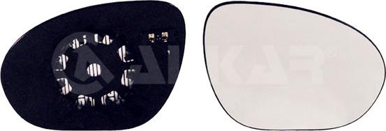 Alkar 6432595 — Szkło lusterka, lusterko zewnętrzne