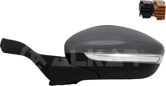 Alkar 6125296 - LUSTERKO ZEWNĘTRZNE PEUGEOT 208 03.12-> LE