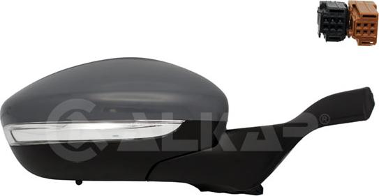 Alkar 6126296 - LUSTERKO ZEWNĘTRZNE PEUGEOT 208. 2008 03.12-> PR
