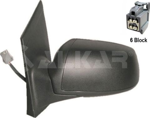 Alkar 6121400 - LUSTERKO ZEWNĘTRZNE FORD FOCUS II 07.04-09.12 LE
