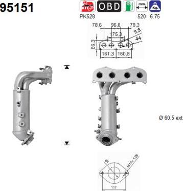 AS 95151 - KATALIZATOR TOYOTA RAV4 2.0 EURO 4