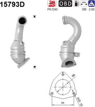 AS 15793D - KATALIZATOR JUMPER II-DUCATO 3.0HDI EURO 5