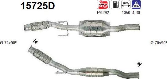 AS 15725D - KATALIZATOR CITROEN XSARA PICASSO 2.0HDI