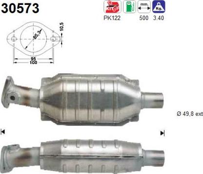 AS 30573 - KATALIZATOR RENAULT MEGANE 2.0