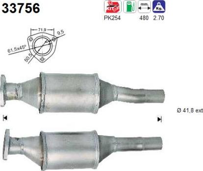 AS 33756 - KATALIZATOR VW 1.4 GOLF III-POLO III