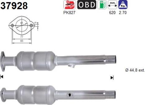 AS 37928 - KATALIZATOR VW GOLF V 1.4 16V OCTAVIA II-ALTEA EURO 4