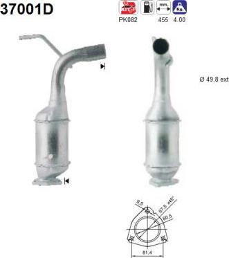 AS 37001D - KATALIZATOR VW T4 1.9TD