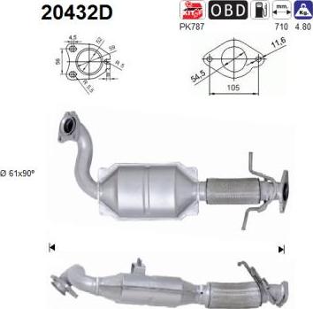 AS 20432D - KATALIZATOR FORD C-MAX 1.8TDCI EURO 4