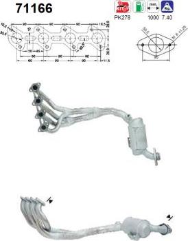 AS 71166 - KATALIZATOR DB W168 A140-A160