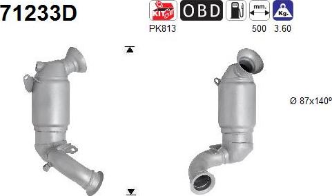 AS 71233D - KATALIZATOR DB A160 EURO 4