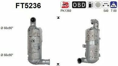 AS FT5236 - FILTR CZĄSTEK STAŁYCH SDPF SCR CITROEN 1.5 BLUEHDI EURO 6