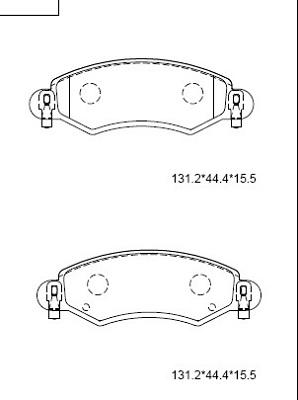 ATE 13.0460-3995.2 - KLOCKI HAM. SUZUKI P. IGNIS 1.3-1.5 00-