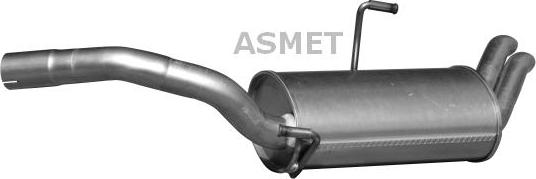 Asmet 09.101 - Tłumik układu wydechowego tył