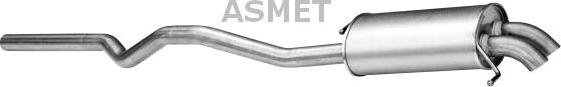 Asmet 04.109 - Tłumik układu wydechowego tył