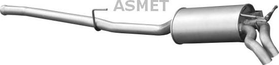 Asmet 01.048 - Tłumik układu wydechowego tył