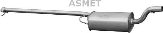 Asmet 07.192 - Tłumik układu wydechowego przód