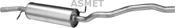 Asmet 07.175 - Tłumik układu wydechowego przód