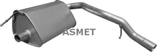 Asmet 07.255 - Tłumik układu wydechowego tył
