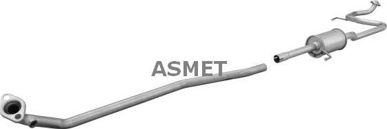 Asmet 20.042 - Tłumik układu wydechowego środkowy