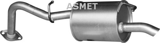 Asmet 20.020 - Tłumik układu wydechowego tył