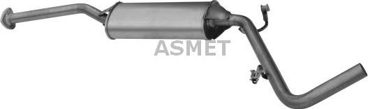Asmet 21.006 - Tłumik układu wydechowego przód