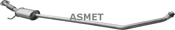 Asmet 28.023 - Tłumik układu wydechowego środkowy