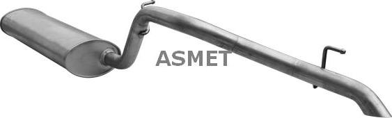 Asmet 27.011 - Tłumik układu wydechowego tył