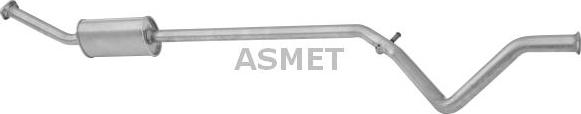 Asmet 08.053 - Tłumik układu wydechowego przód