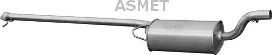 Asmet 07.192 - Tłumik układu wydechowego przód